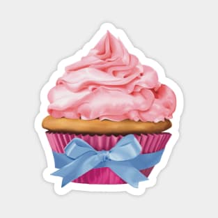 Muffin with pink topping Magnet