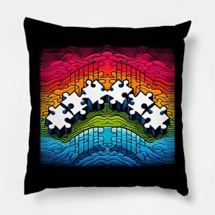 Connecting Differences - World Autism Day Pillow