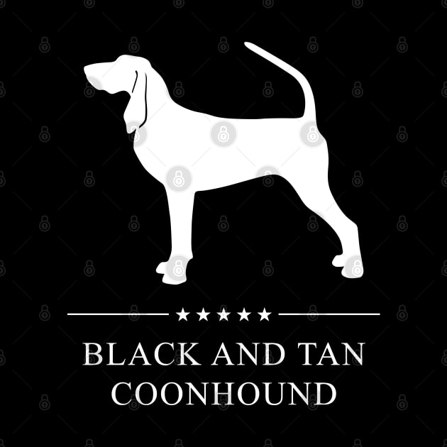 Black and Tan Coonhound Dog White Silhouette by millersye