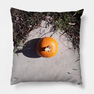 Pumpkin on the Sidewalk Pillow