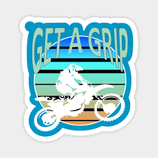 Get A Grip Dirt Bike Retro Desert Riding Magnet