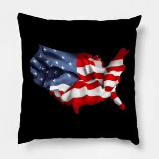 Patriotic American Flag Shirt Pillow