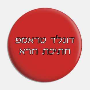 Donald Trump Is A POS (Hebrew) Pin