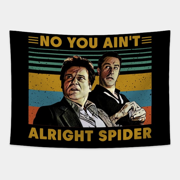 Vintage Gangster no you ain't alright spider 1 Tapestry by Tracy Daum