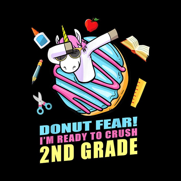 2nd Grade Dabbing Unicorn Back to School Girls Gift by FONSbually