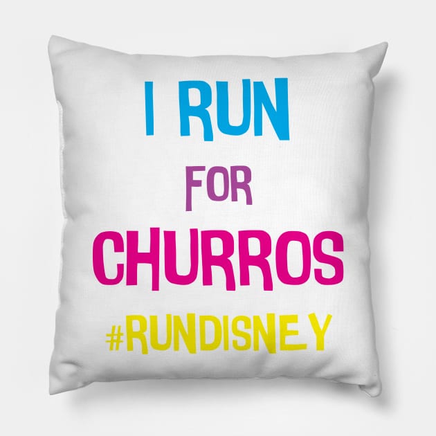 I Run For Churros Pillow by Chip and Company