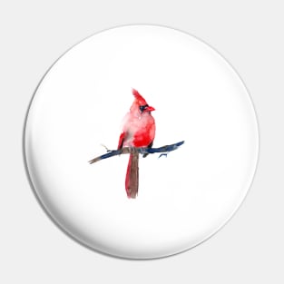 Red Cardinal - Watercolor Art Pin