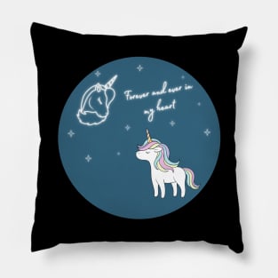 Unicorn raised to heaven, forever in my heart Pillow