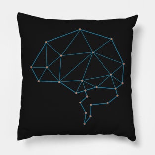 Brain shaped AI artificial intelligence art Pillow