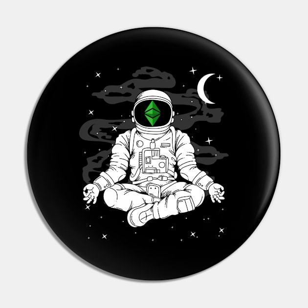 Astronaut Yoga Ethereum Classic ETH Coin To The Moon Crypto Token Cryptocurrency Blockchain Wallet Birthday Gift For Men Women Kids Pin by Thingking About