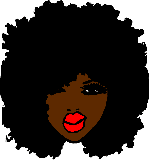 Afro Black BrownSkin  Red Lips Natural Hair Kids T-Shirt by EllenDaisyShop