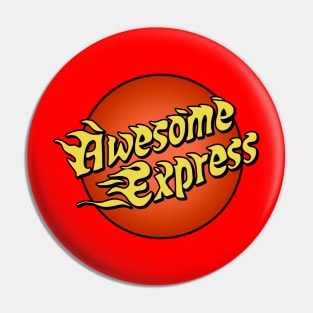 Express Shipping flaming logo Pin