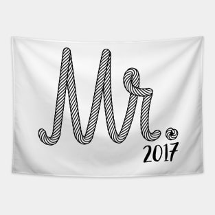 Mr. Groom 2017 in Rope Wedding Gift Tapestry