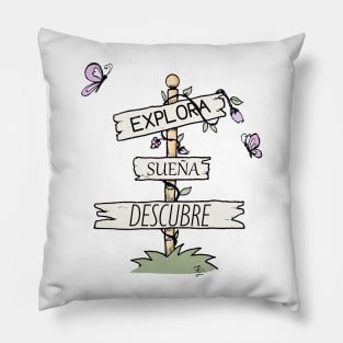 Explore, dream, discover every day Pillow