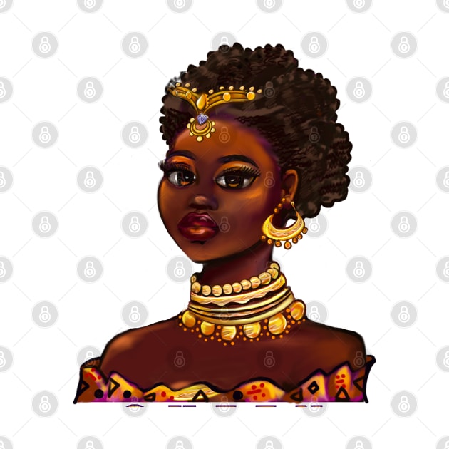 African American queen melanin black woman by Artonmytee