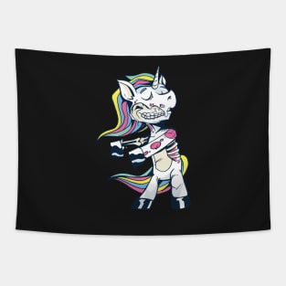 Zombie unicorn gift idea Tapestry