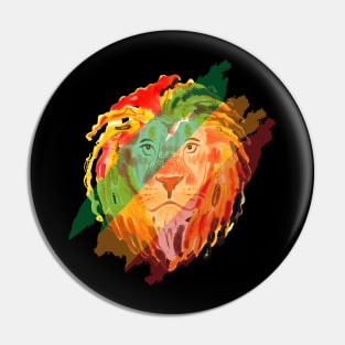 rasta lion Pin