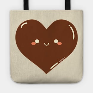 Dark chocolate heart Tote