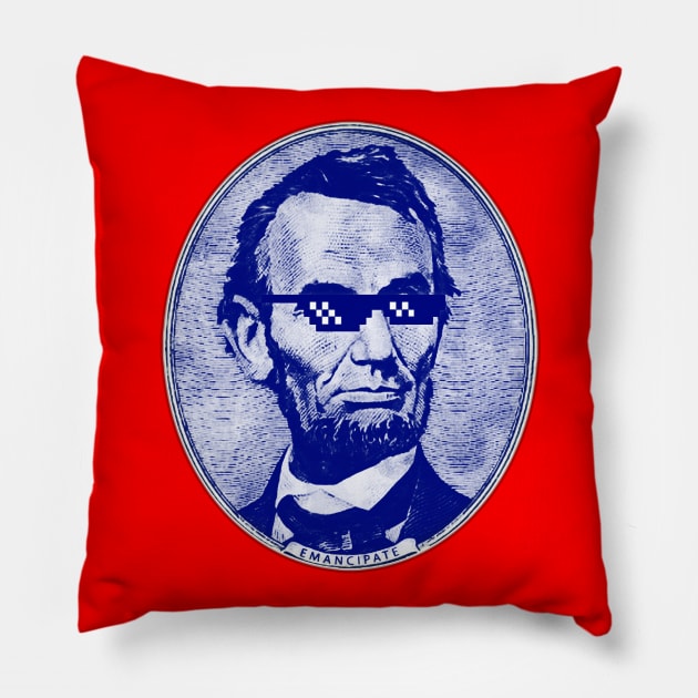 Emancipate Like a Thug - Independence Colors Pillow by ChrisOConnell