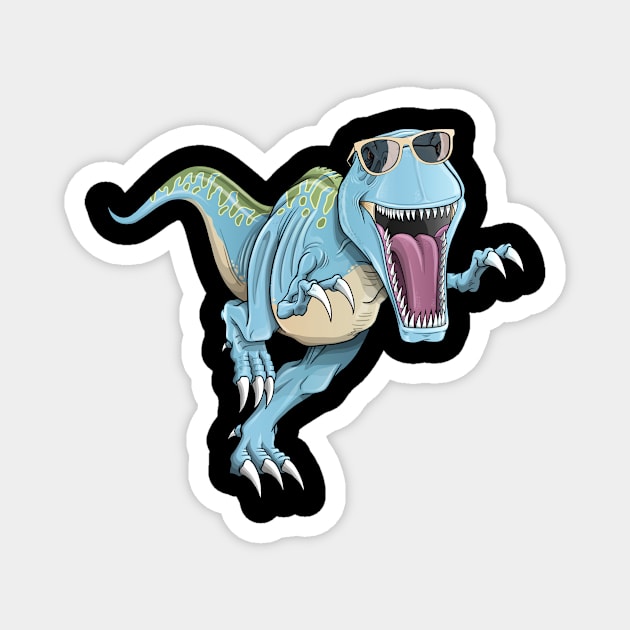 T-Rex Tyrannosaurus Rex Trex Dinosaur Sunglasses Magnet by Marham19