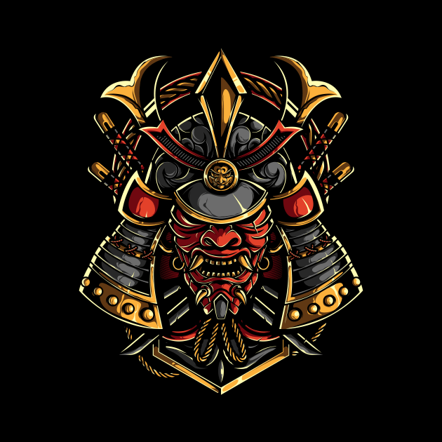 Oni Samurai Mask by djankrixzstudio