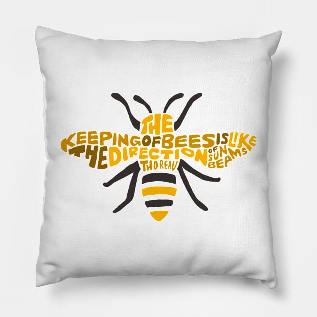 Keeping of Bees Pillow by Wander On Words