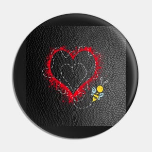 Cute Valentine's Day Heart & Bee Graphic, Stickers, Cards, Mugs & More Gifts! Pin