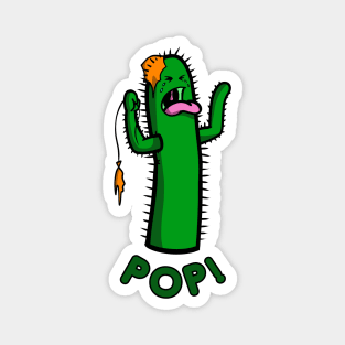 Cactus Pop, Funny Crying Cactus, Cacti with a Balloon Magnet