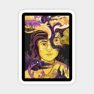 Nonbinary pallete portrait Magnet