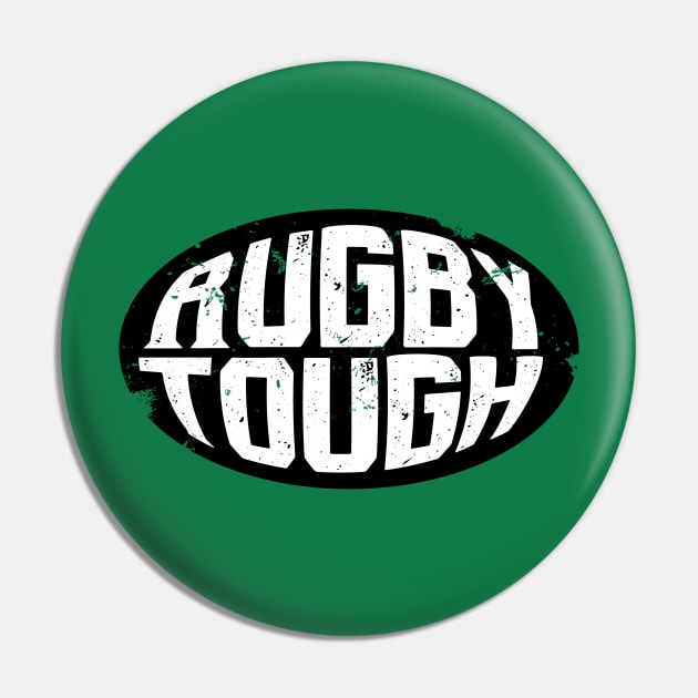 Rugby Tough Ball Design Pin by atomguy