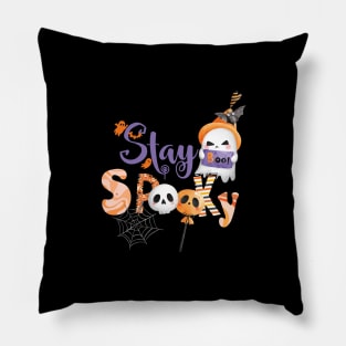 Stay spooky ghost skulls Pillow
