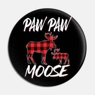 Red Plaid Paw Paw Moose Matching Family Pajama Christmas Gift Pin