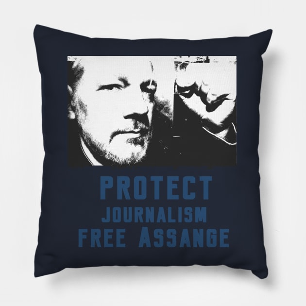 Free Assange 1 Pillow by soillodge