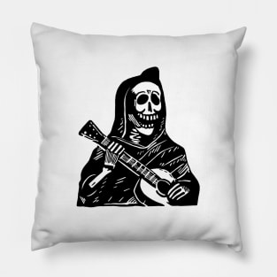 Day of the dead - Skeleton playing guitar Pillow