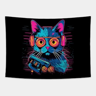 80s Cat Style Tapestry