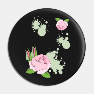 Pretty painted roses in pink Pin