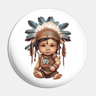 Native American Baby Boy Pin