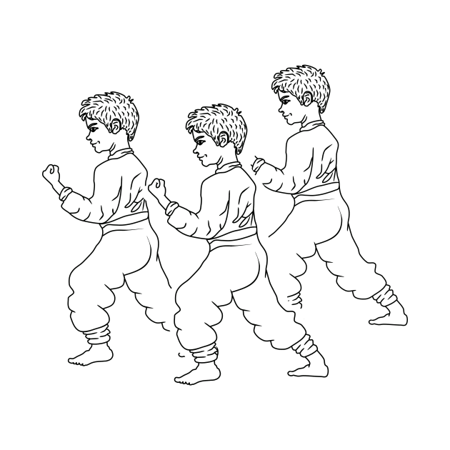 group of children practicing martial arts by bloomroge