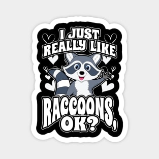 I Just Really Like Racoons OK Magnet