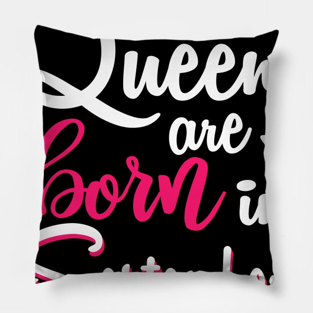 Women Queens Are Born In September Pillow by Manonee