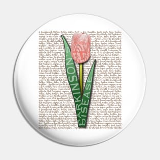 Parkinsons Worded Tulip Pin