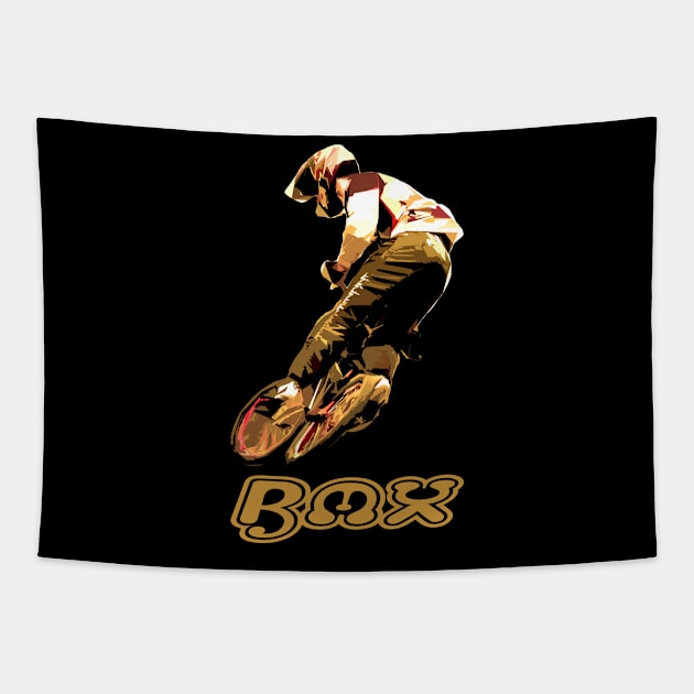 bmx race Tapestry by rickylabellevie