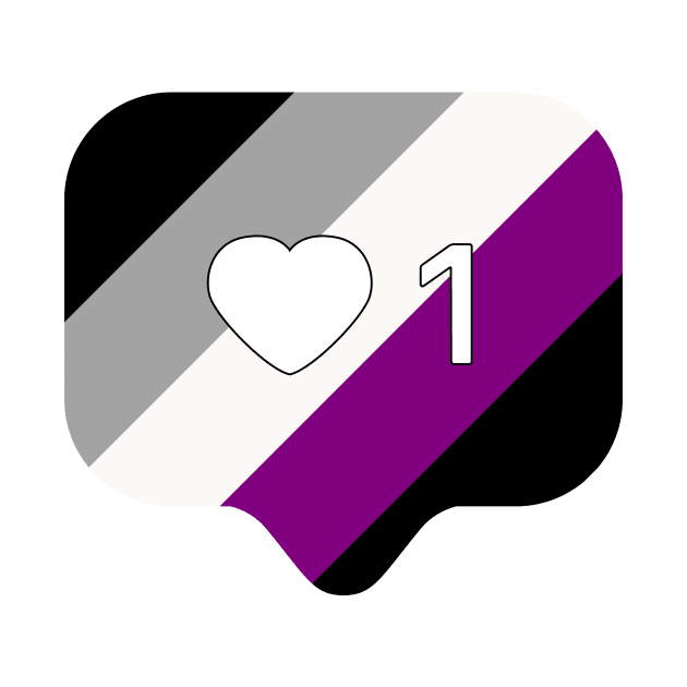 Instagram Heart Notification - Asexual Pride Flag by socialdilemma