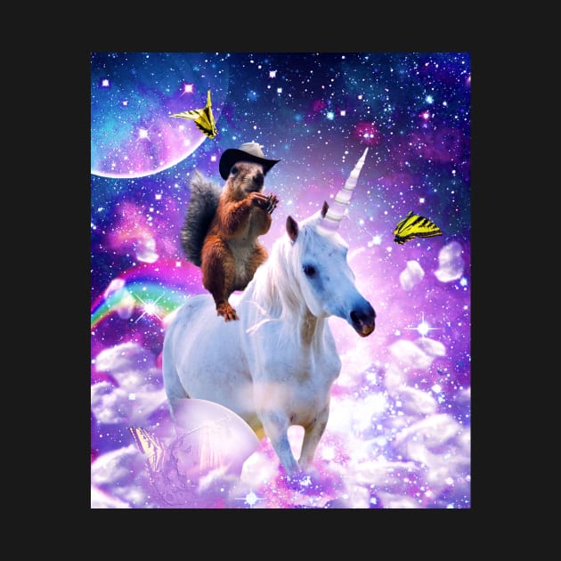 Cowboy Squirrel Riding Unicorn by Random Galaxy