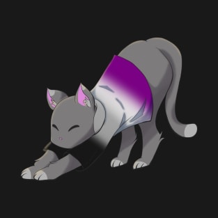 Asexual cat stretching T-Shirt