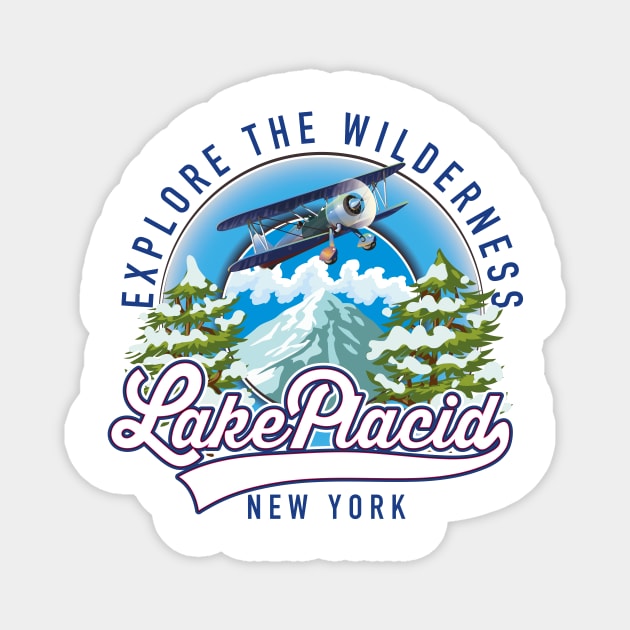 explore the wilderness,Lake Placid New York. Magnet by nickemporium1