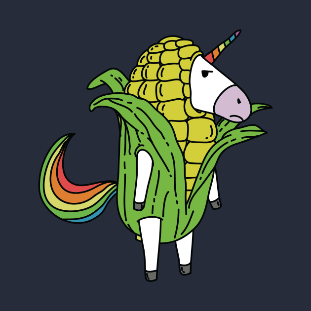 Cute Unicorn Wearing Corn by Freid