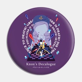 Dlanor A Knox negative space Pin