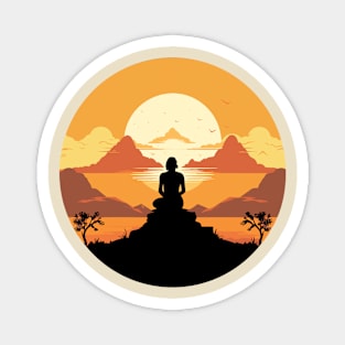 Samadhi, meditation, mindfulness, nature Magnet