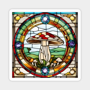 Canopy Mushroom Stained Glass Magnet